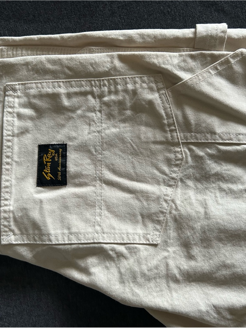 Stan Ray Cream Canvas Utility Pants